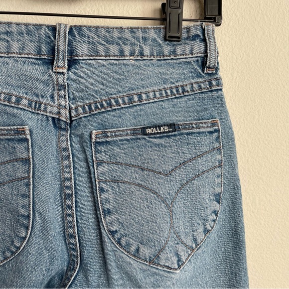 Rollas High Rise Straight Light Wash Denim Jeans - Picture 3 of 5